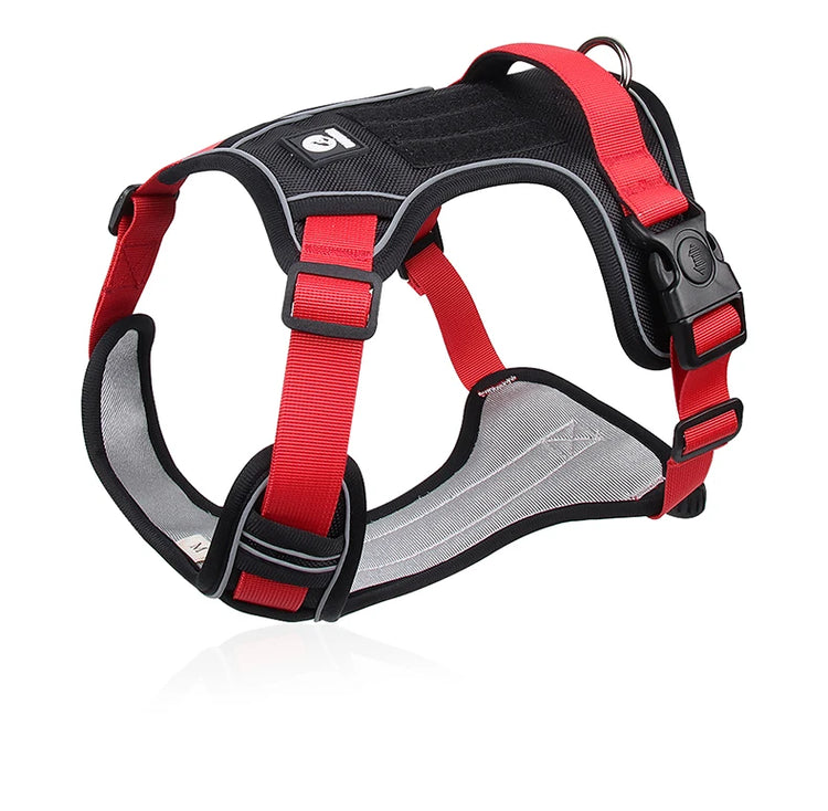 Reflective Adjustable Dog Harness for Medium Large Dog Labrador Army Oxford Cloth Training Vest Walk The Dog Comfortable Durable - Zecs shopping