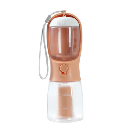 3-in-1 Dog Water Bottle & Food Container with Waste Bag Holder