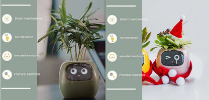 AI Smart Planter Pot – Interactive Plant Companion with Expressions & Sensors