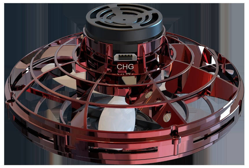 Mini Fingertip Gyro Interactive Decompression Toy Drone LED UFO Type Flying Helicopter Spinner Toy Kids - Zecs shopping