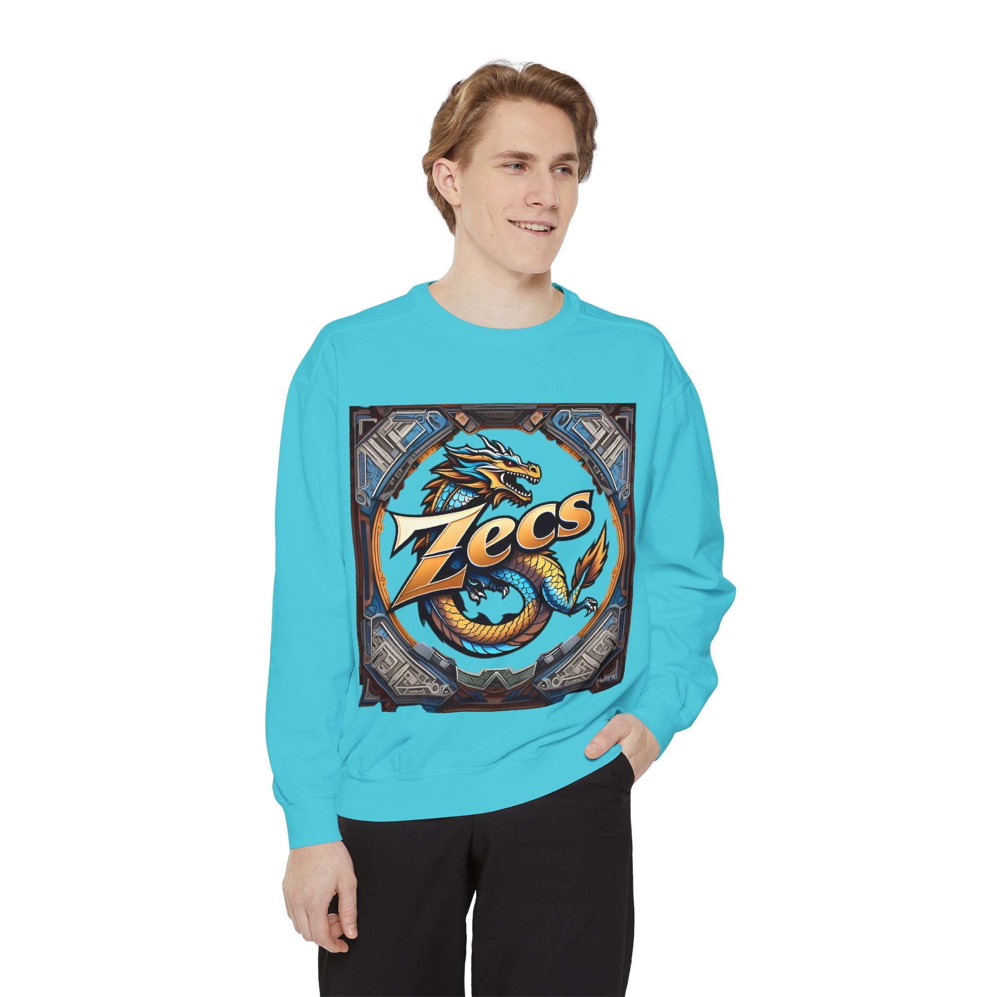 🌀 Unisex Garment-Dyed Sweatshirt – Laidback Luxe by ZECS - Zecs shopping