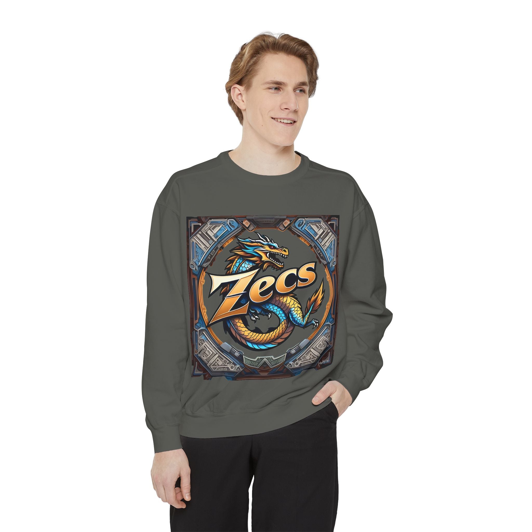 🌀 Unisex Garment-Dyed Sweatshirt – Laidback Luxe by ZECS - Zecs shopping