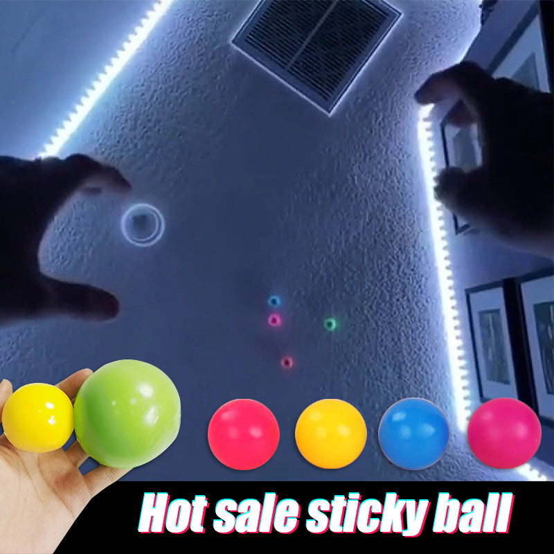 Sticky Wall Stress Balls – Squishy, Bouncy Fun for Kids & Adults! 🧲😄 - Zecs shopping