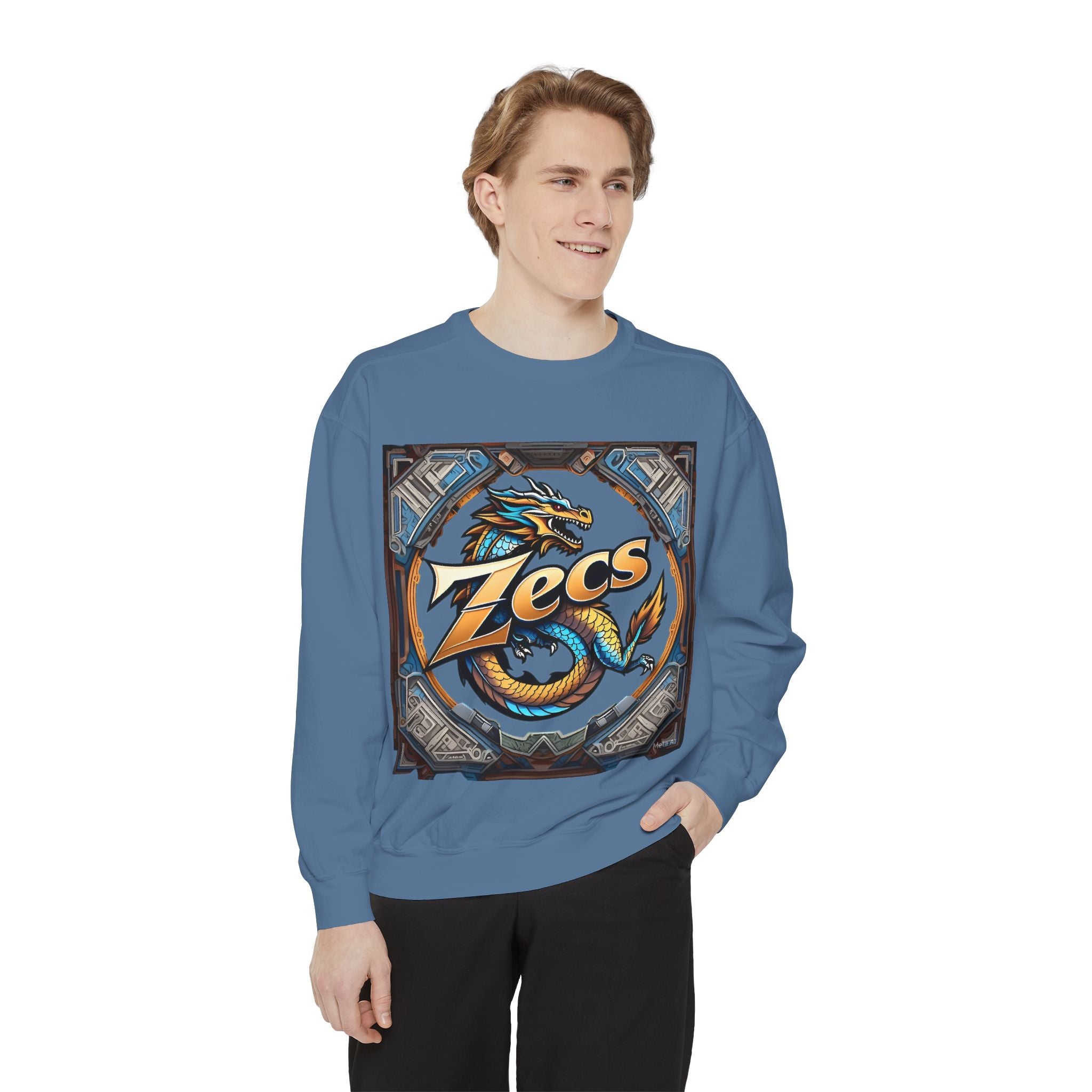 🌀 Unisex Garment-Dyed Sweatshirt – Laidback Luxe by ZECS - Zecs shopping