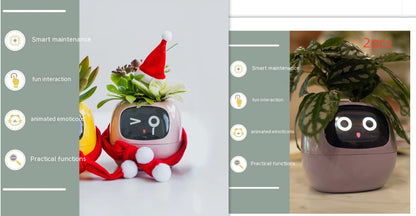 AI Smart Planter Pot – Interactive Plant Companion with Expressions & Sensors