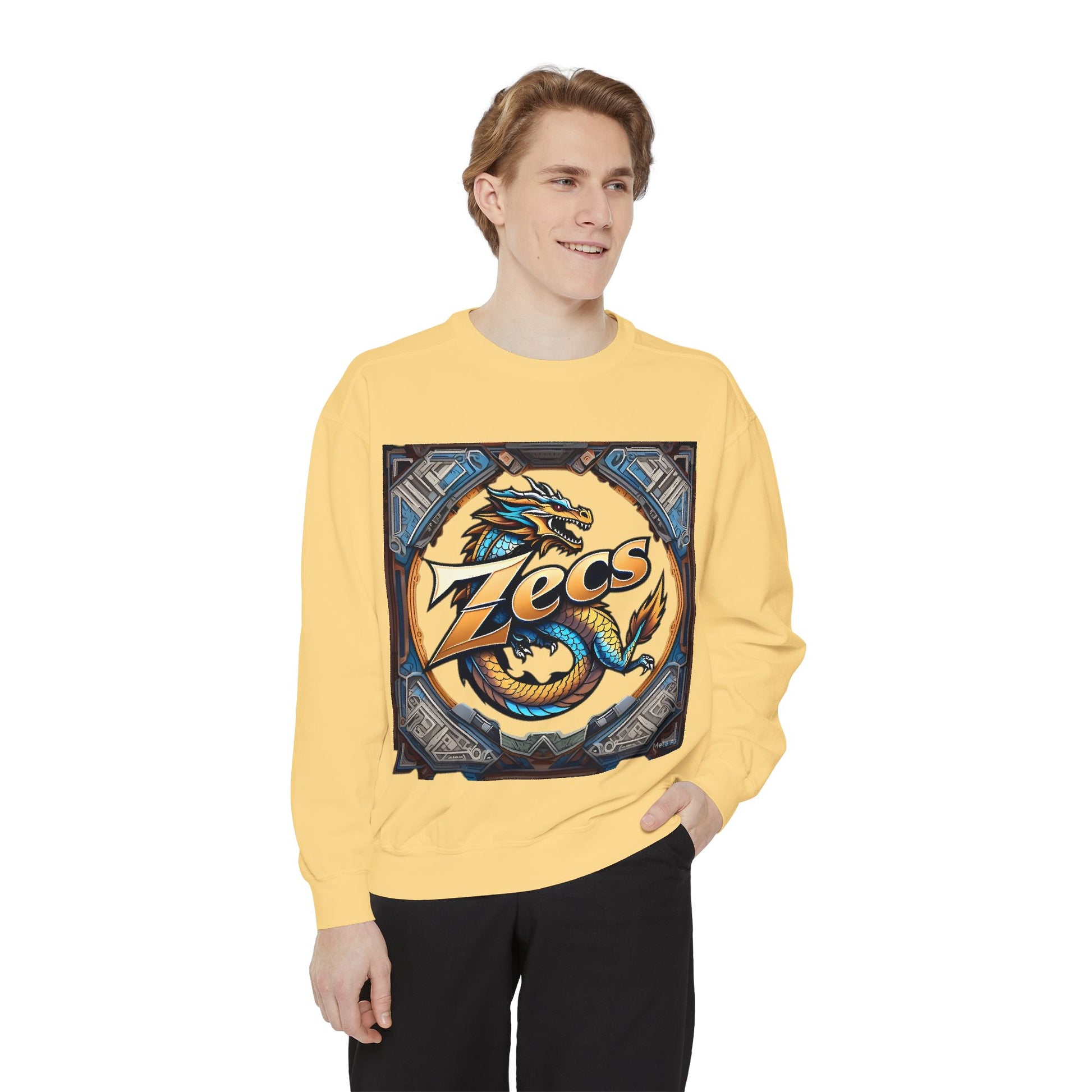 🌀 Unisex Garment-Dyed Sweatshirt – Laidback Luxe by ZECS - Zecs shopping