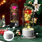 2-in-1 Rose LED Night Light & Bluetooth Speaker – Glass Dome Romantic Gift