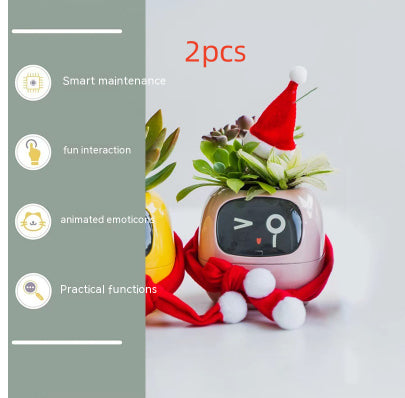 AI Smart Planter Pot – Interactive Plant Companion with Expressions & Sensors