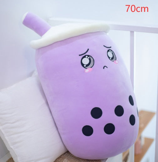 Adorable Plush Boba Tea Pillow – Soft Stuffed Fruit Drink Cushion for Kids & Teens - Zecs shopping