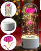 2-in-1 Rose LED Night Light & Bluetooth Speaker – Glass Dome Romantic Gift