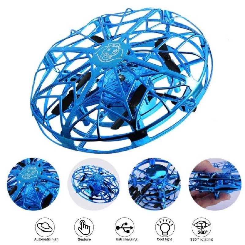 Flying Helicopter Mini Drone UFO RC Drone Infraed Induction - Zecs shopping