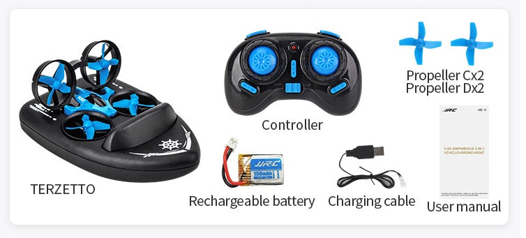 🚁 3-in-1 Flying Drone Toy – Sky, Land & Water Action! - Zecs shopping