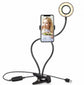 LED Selfie Ring Light with Stand – Adjustable Makeup & Live Streaming Light