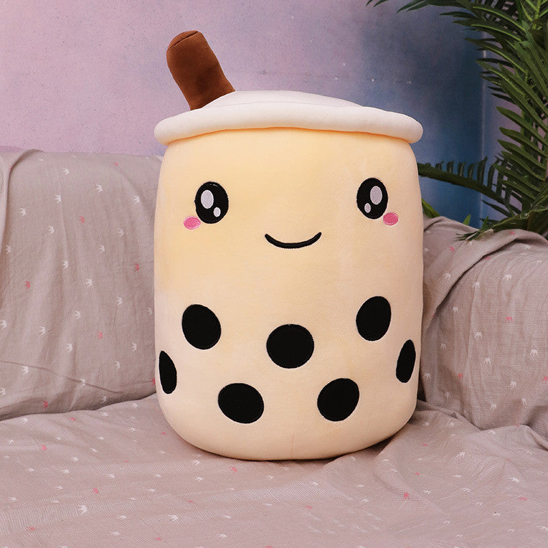 Adorable Plush Boba Tea Pillow – Soft Stuffed Fruit Drink Cushion for Kids & Teens - Zecs shopping