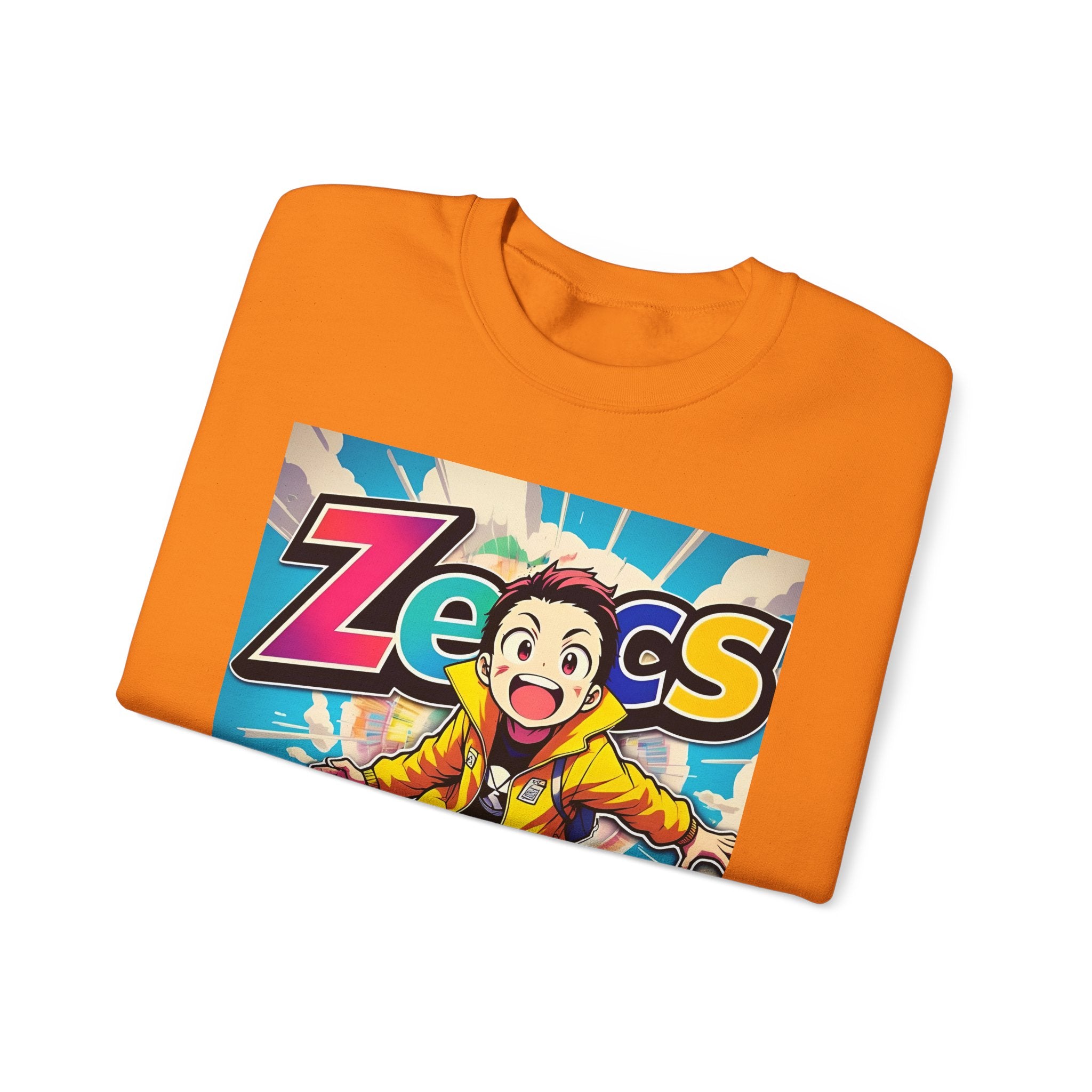 Zecs Happy Anime Crewneck - Cozy Unisex Sweatshirt for Ultimate Comfort & Cheer - Zecs shopping