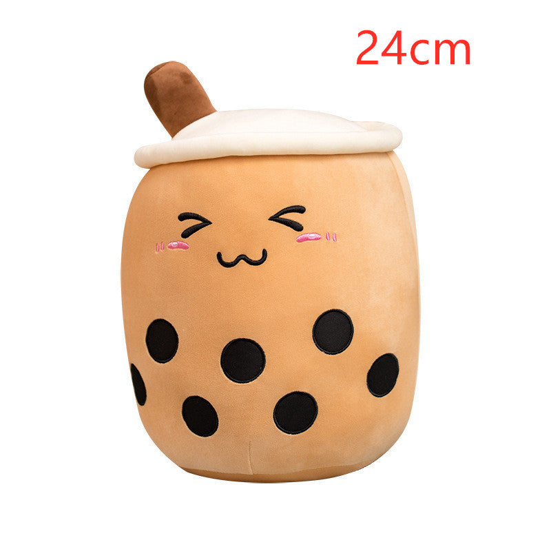 Adorable Plush Boba Tea Pillow – Soft Stuffed Fruit Drink Cushion for Kids & Teens - Zecs shopping
