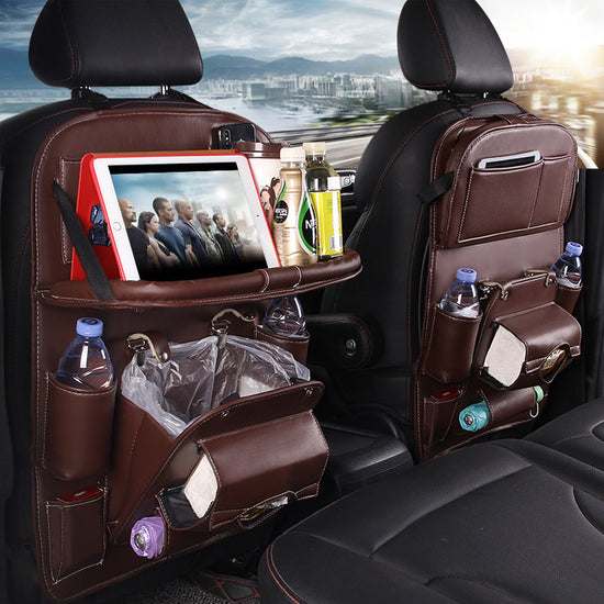 PU Leather Car Seat Storage Organizer – Multifunction Backseat Hanging Bag
