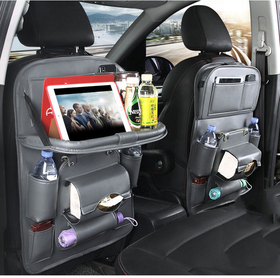 PU Leather Car Seat Storage Organizer – Multifunction Backseat Hanging Bag