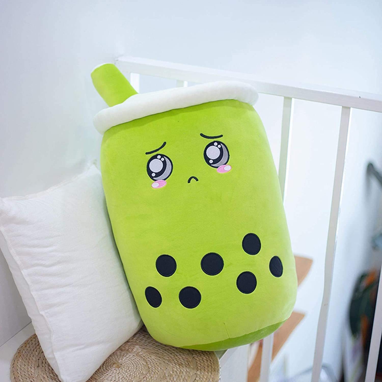 Adorable Plush Boba Tea Pillow – Soft Stuffed Fruit Drink Cushion for Kids & Teens - Zecs shopping