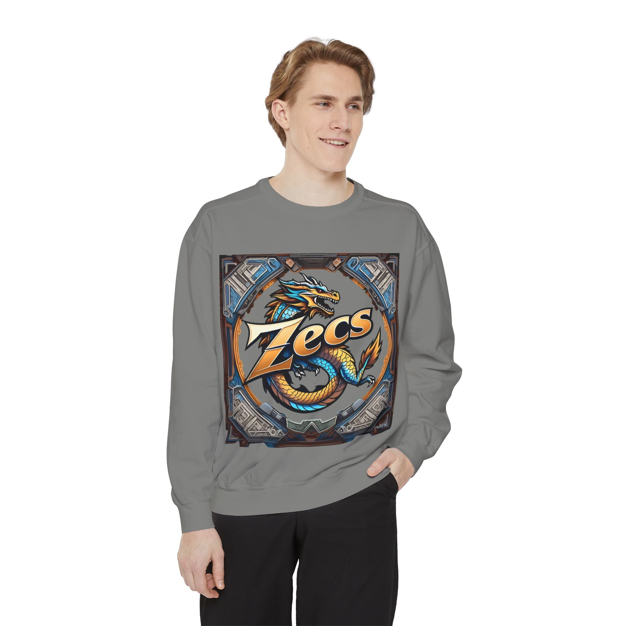 🌀 Unisex Garment-Dyed Sweatshirt – Laidback Luxe by ZECS - Zecs shopping