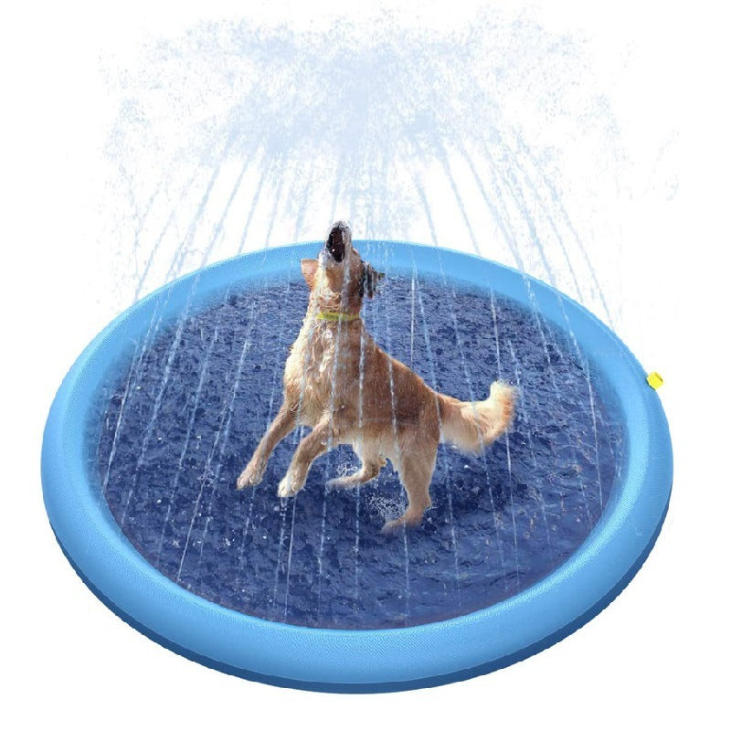 Non-Slip Splash Pad for Kids & Pets – Summer Outdoor Water Play Mat Pool Fountain for Backyard Fun 💦🐶👧 - Zecs shopping