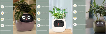 AI Smart Planter Pot – Interactive Plant Companion with Expressions & Sensors