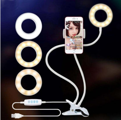 LED Selfie Ring Light with Stand – Adjustable Makeup & Live Streaming Light