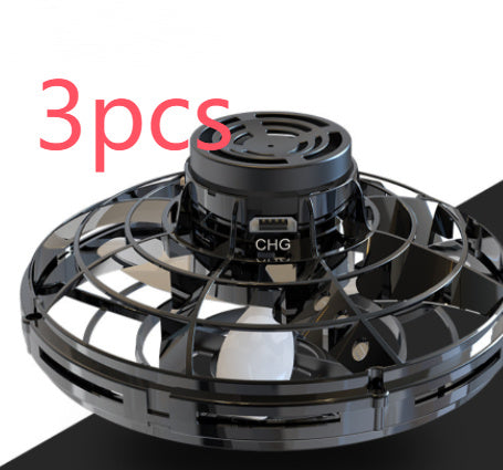 Mini Fingertip Gyro Interactive Decompression Toy Drone LED UFO Type Flying Helicopter Spinner Toy Kids - Zecs shopping