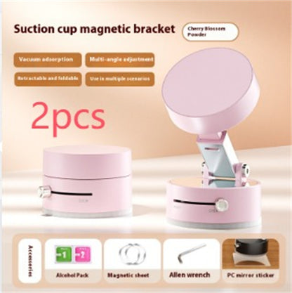 Foldable Magnetic Vacuum Car Phone Holder – Hands-Free Suction Mount Stand