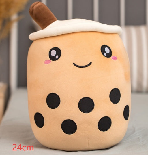 Adorable Plush Boba Tea Pillow – Soft Stuffed Fruit Drink Cushion for Kids & Teens - Zecs shopping