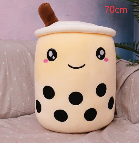 Adorable Plush Boba Tea Pillow – Soft Stuffed Fruit Drink Cushion for Kids & Teens - Zecs shopping