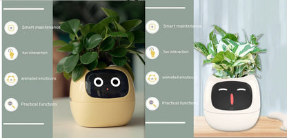 AI Smart Planter Pot – Interactive Plant Companion with Expressions & Sensors