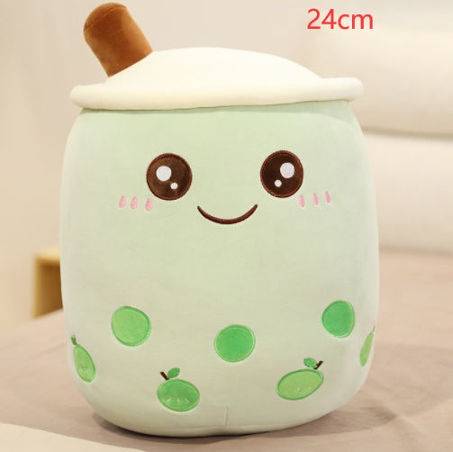 Adorable Plush Boba Tea Pillow – Soft Stuffed Fruit Drink Cushion for Kids & Teens - Zecs shopping