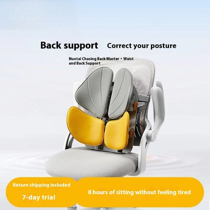 Lumbar Support Pillow Cushion – Ergonomic Waist Support for Office Chair & Car Seat