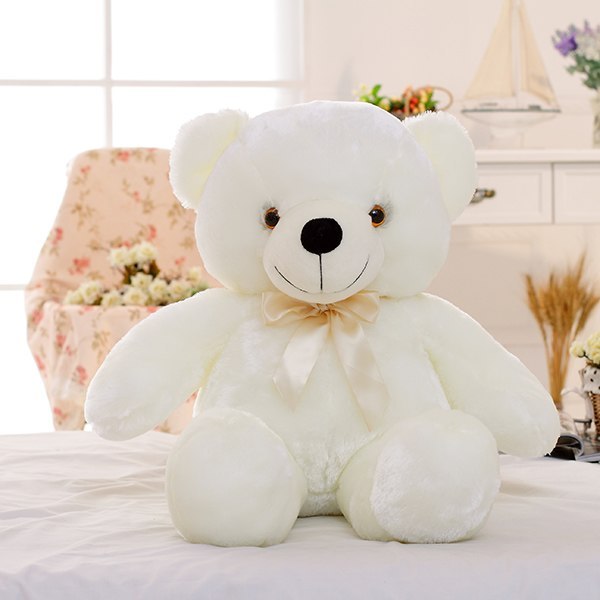 Creative Light Up LED Teddy Bear Stuffed Animals Plush Toy Colorful Glowing Christmas Gift For Kids Pillow - Zecs shopping