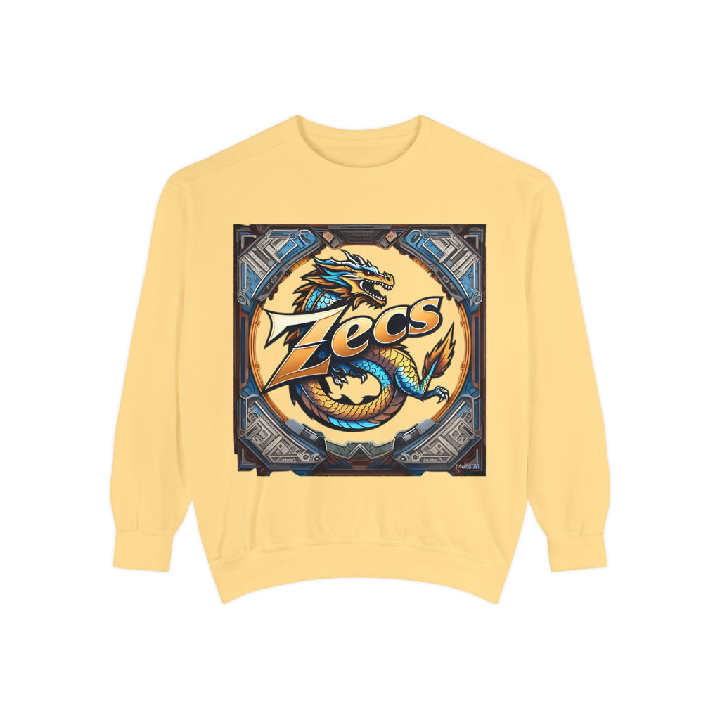 🌀 Unisex Garment-Dyed Sweatshirt – Laidback Luxe by ZECS - Zecs shopping