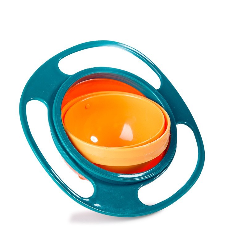 360° Spill-Proof Rotating Bowl for Babies – Universal Gyro Dish for Mess-Free Mealtime 🍽️🌀 - Zecs shopping
