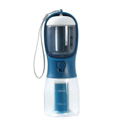 3-in-1 Dog Water Bottle & Food Container with Waste Bag Holder