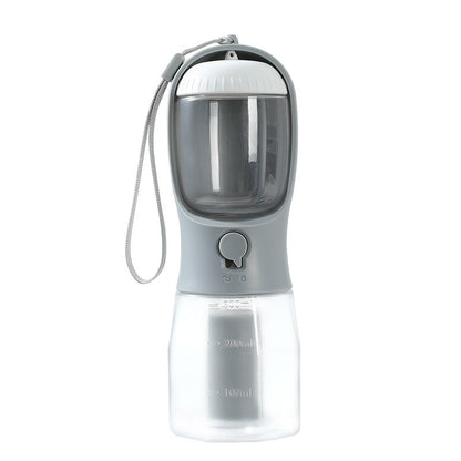 3-in-1 Dog Water Bottle & Food Container with Waste Bag Holder