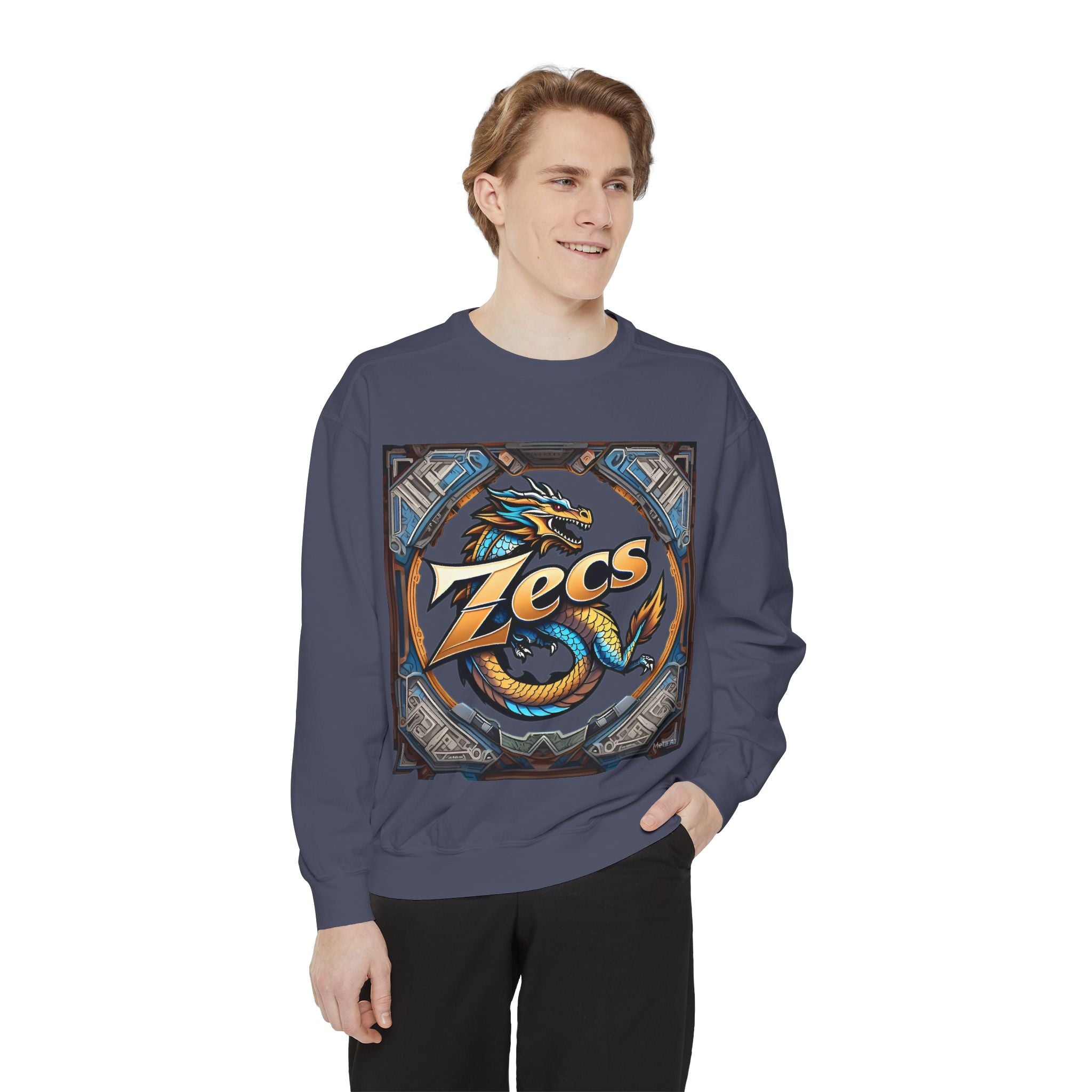 🌀 Unisex Garment-Dyed Sweatshirt – Laidback Luxe by ZECS - Zecs shopping