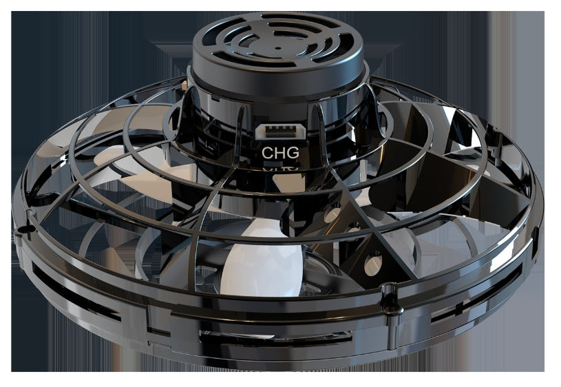 Mini Fingertip Gyro Interactive Decompression Toy Drone LED UFO Type Flying Helicopter Spinner Toy Kids - Zecs shopping