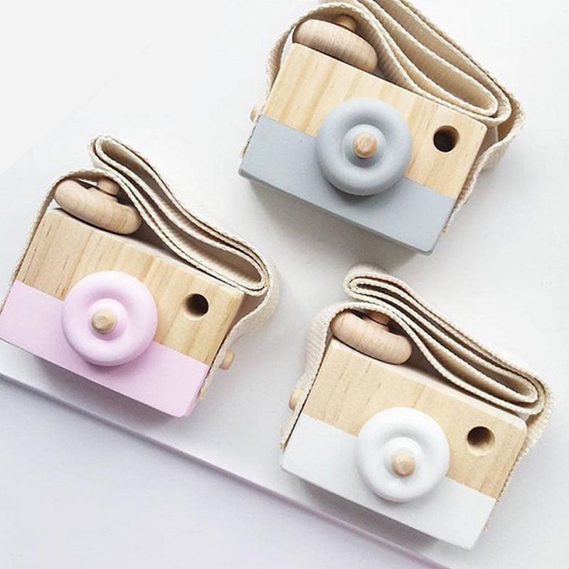 📷 Cute Wooden Toy Camera – Pretend Play Photography for Baby & Kids - Zecs shopping