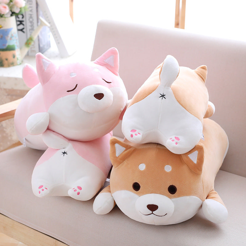 36cm 55cm Cute Fat Shiba Inu Dog Plush Toy Stuffed Soft Kawaii Animal Cartoon Pillow Lovely Gift For Kids Baby Children Gifts - Zecs shopping