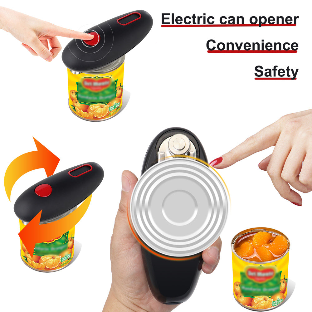 Electric Can Opener Automatic Bottle Opener Cordless One Tin Touch Edges Handheld Jar Openers Kitchen Bar Tool Gadgets - Zecs shopping