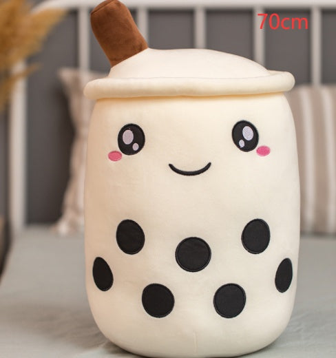 Adorable Plush Boba Tea Pillow – Soft Stuffed Fruit Drink Cushion for Kids & Teens - Zecs shopping