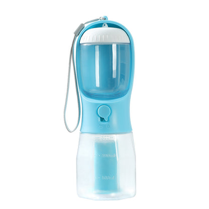 3-in-1 Dog Water Bottle & Food Container with Waste Bag Holder