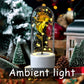 2-in-1 Rose LED Night Light & Bluetooth Speaker – Glass Dome Romantic Gift