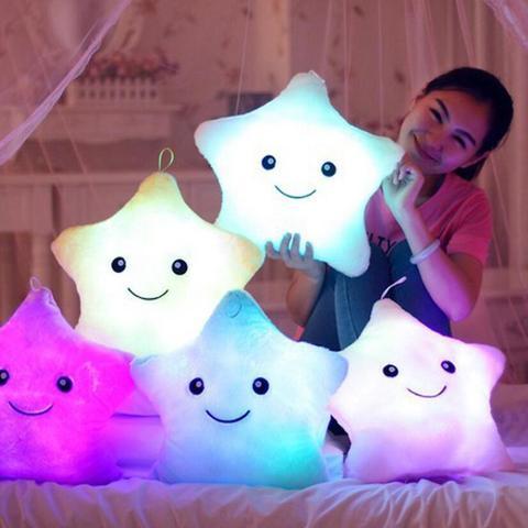 Unique Luminous Star Pillow – LED Plush Cushion Toy Gift for Kids 🌟✨ - Zecs shopping