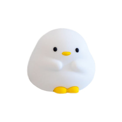 Cute Duck LED Night Lamp – USB Rechargeable Silicone Touch Bedside Light