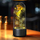 2-in-1 Rose LED Night Light & Bluetooth Speaker – Glass Dome Romantic Gift